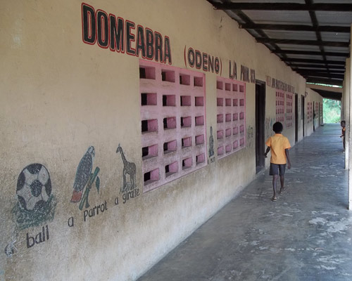 Hallway at the school...