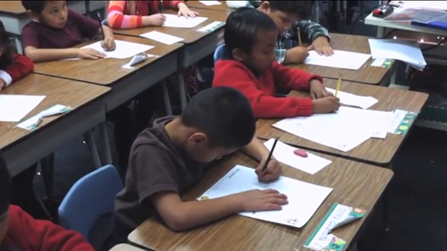 Kids hard at work Drawing!