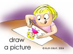 girl drawing picture