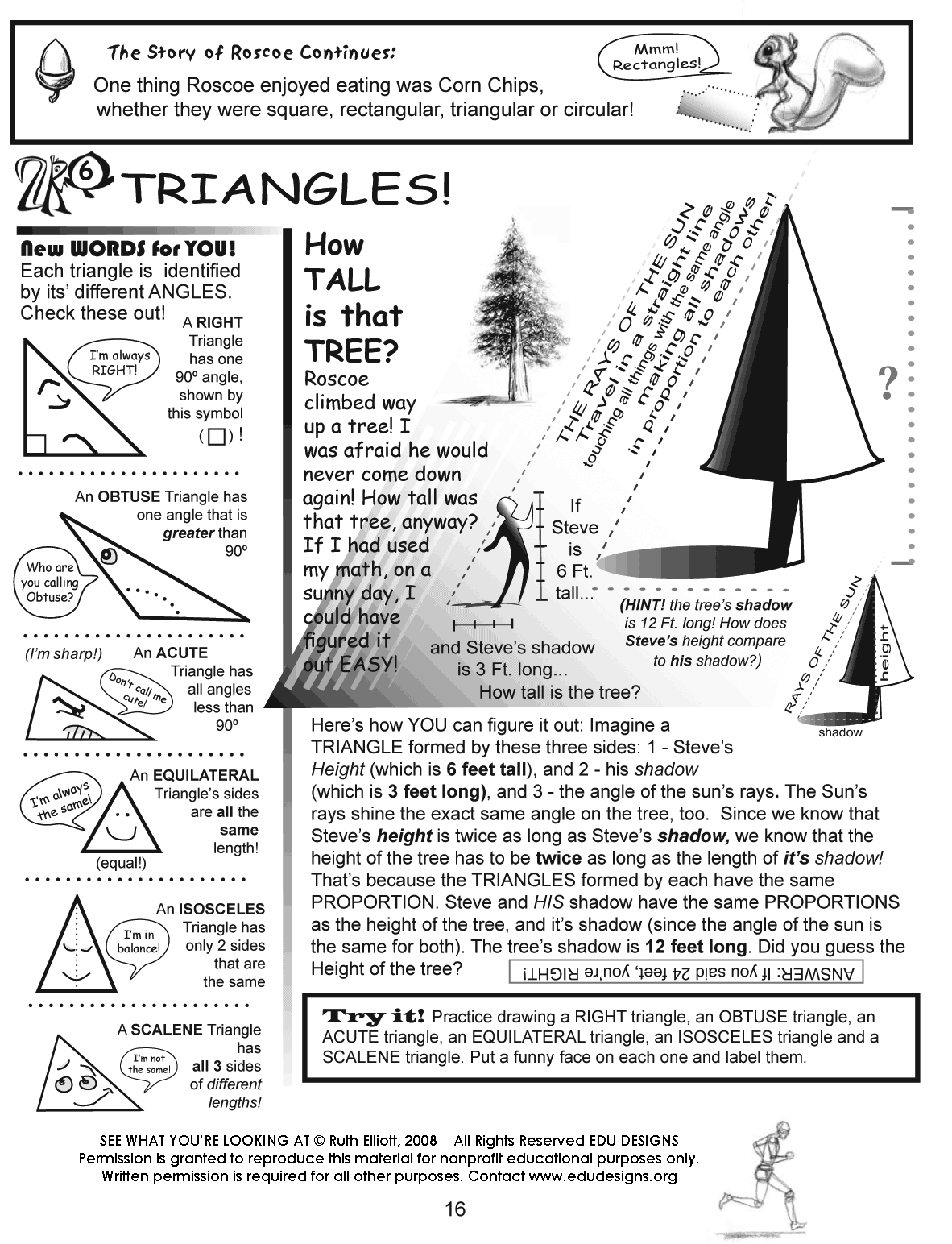Triangles tell height of tree