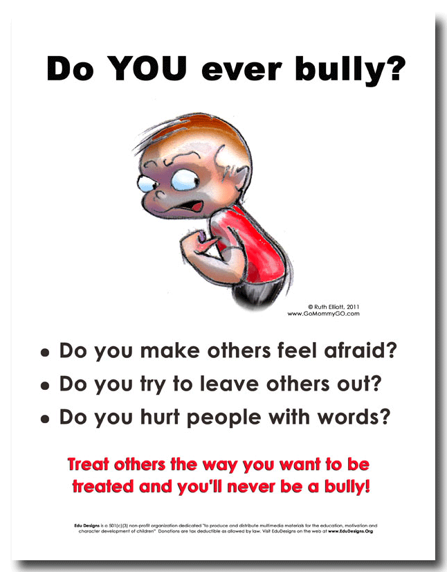 Stop And Think Do You Ever Bully? MOTIVATIONAL Classroom POSTER 
