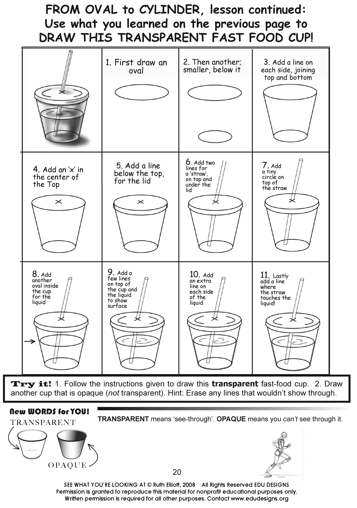 Draw a Transparent Cup